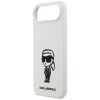 Karl Lagerfeld – Silicone Sketch & Logo obal na iPhone 17 Air – biely Karl