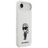 Karl Lagerfeld – Silicone Sketch & Logo obal na iPhone 17 Air – biely Karl
