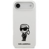 Karl Lagerfeld – Silicone Sketch & Logo obal na iPhone 17 Air – biely Karl
