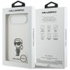 Karl Lagerfeld – Silicone Sketch & Logo obal na iPhone 17 Air – biely Karl