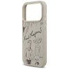 Karl Lagerfeld – Hardcase Grained Pattern Logo obal na iPhone 17 Pro – sivý