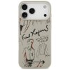 Karl Lagerfeld – Hardcase Grained Pattern Logo obal na iPhone 17 Pro Max – sivý