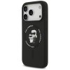 Karl Lagerfeld – Silicone Ring MagSafe obal na iPhone 17 Pro – čierny Karl & Choupette