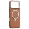 Torras – QPRO Leather Series kožený obal na iPhone 17 Pro – hnedý