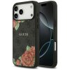 Guess – Hardcase 4G Flowers Print MagSafe obal na iPhone 17 Pro – čierny
