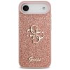 Guess – Fixed Glitter Big 4G puzdro na iPhone 17 Air – ružové