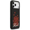 Karl Lagerfeld – Silicone Heart Sign Logo MagSafe obal na iPhone 17 Pro Max – čierny