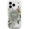 Guess – IML Flower & Tonal Circle MagSafe obal na iPhone 17 Pro – zelený