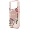Guess – IML Flower & Tonal Circle MagSafe obal na iPhone 17 Pro – ružový