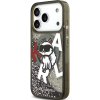 Karl Lagerfeld – Liquid Glitter Choupette Logo MagSafe obal na iPhone 17 Pro Max – čierny
