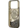 Karl Lagerfeld – Liquid Glitter Choupette Logo MagSafe obal na iPhone 17 Pro Max – čierny