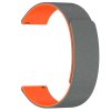 Techsuit – remienok na hodinky 18 mm (W074) pre Huawei Watch GT 4 (41 mm) / W1 / Honor Watch S1 / Garmin Venu 2S / Vivoactive 4S – sivooranžový