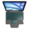 Techsuit – KeyTab Pro puzdro s klávesnicou + ochranné sklo (s RGB bezdrôtovou klávesnicou / držiakom na stylus) na iPad Air 11 (2024 / 2025) – čierne