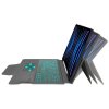 Techsuit – KeyTab Pro puzdro s klávesnicou + ochranné sklo (s RGB bezdrôtovou klávesnicou / držiakom na stylus) na iPad Air 13 (2024 / 2025) – čierne