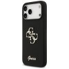 Guess - Silicone Big 4G Script puzdro pre iPhone 17 Pro Max - čierne