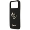 Guess - Silicone Big 4G Script puzdro pre iPhone 17 Pro Max - čierne