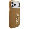 Karl Lagerfeld - Hardcase Script Logo puzdro pre iPhone 17 Pro Max - hnedé
