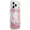 Guess - Resin Bottom Glitter MagSafe puzdro pre iPhone 17 Pro - ružové