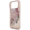 Guess - IML Flowers with Pearl Strap MagSafe puzdro pre iPhone 17 Pro Max - ružové