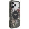 Guess - IML Flowers with Pearl Strap MagSafe puzdro pre iPhone 17 Pro - čierne