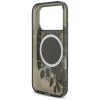 Guess - IML Flowers with Pearl Strap MagSafe puzdro pre iPhone 17 Pro - čierne