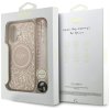 Guess - IML Flowers Allover Electroplated with Pearl Strap MagSafe puzdro pre iPhone 17 - čierne