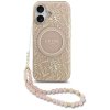 Guess - IML Flowers Allover Electroplated with Pearl Strap MagSafe puzdro pre iPhone 17 - čierne