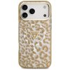 Guess - Leopard Glitter MagSafe puzdro pre iPhone 17 Pro Max - hnedé