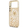 Guess - Leopard Glitter MagSafe puzdro pre iPhone 17 Pro Max - hnedé