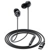 Acefast - Wired Earphones L6 káblové slúchadlá Type-C in-ear s HD mikrofónom, flexibilné 1.2m - čierne