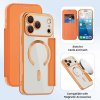 Techsuit - SmartMag Book Case magnetický knižkový obal pre iPhone 17 Pro – oranžový