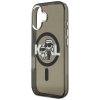 Karl Lagerfeld - IML Glitter Karl & Choupette Sketch Logo MagSafe puzdro pre iPhone 17 - čierne