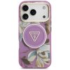 Guess - IML Glitter Flowers Triangle MagSafe (GUHMP17XHFLPEDU) - iPhone 17 Pro Max - Purple