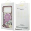 Guess - IML Glitter Flowers Triangle MagSafe (GUHMP17XHFLPEDU) - iPhone 17 Pro Max - Purple