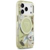 Guess - IML Metal Glitter Flowers Triangle MagSafe (GUHMP17XHFLPEDN) - iPhone 17 Pro Max - Green