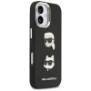 Karl Lagerfeld - FW Grained Karl & Choupette Heads Pins & Logo puzdro pre iPhone 17 - čierne