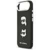 Karl Lagerfeld - FW Grained Karl & Choupette Heads Pins & Logo (KLHCP17MPSFDHPOK) - iPhone 17 Air - Black