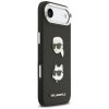 Karl Lagerfeld - FW Grained Karl & Choupette Heads Pins & Logo (KLHCP17MPSFDHPOK) - iPhone 17 Air - Black