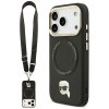 Karl Lagerfeld - Hardcase Big Strap Karl Metal Logo MagSafe (KLHMP17LPCRLRKLK) - iPhone 17 Pro - Black