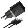 Baseus - Wall Charger sieťová nabíjačka (USB-C kábel v balení 1 m, GaN technológia, USB-C, rýchlonabíjanie, 30W) - čierna Cluster Black