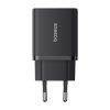 Baseus - Wall Charger sieťová nabíjačka (GaN technológia, 2× USB, USB-C, rýchlonabíjanie, 30W) - čierna Cluster Black