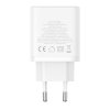 Baseus - Wall Charger sieťová nabíjačka (GaN technológia, 2× USB, USB-C, rýchlonabíjanie, 30W) - biela