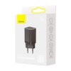Baseus - Wall Charger Super Si Pro sieťová nabíjačka (USB-C + USB, rýchlonabíjanie, 30W) - čierna
