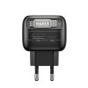 Havit - Wall Charger UC251 EU sieťová nabíjačka (USB-C výsuvný kábel, USB-C, USB, GaN technológia, 35W) - čierno-sivá