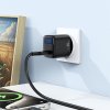 Acefast - Wall Charger A113 sieťová nabíjačka (digitálny displej, rýchlonabíjanie, GaN technológia, USB-C, PD20W) - čierna