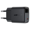 Acefast - Wall Charger A113 sieťová nabíjačka (digitálny displej, rýchlonabíjanie, GaN technológia, USB-C, PD20W) - čierna