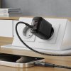 Acefast - Wall Charger A108 sieťová nabíjačka (GaN technológia, rýchlonabíjanie, 2× USB-C, USB, 67W, 3A, Smart Chip) - čierna