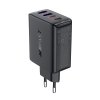 Acefast - Wall Charger A61 sieťová nabíjačka (GaN technológia, rýchlonabíjanie, 2× USB, 2× USB-C, PD45W, 5V/3.6A, Smart Chip) - čierna