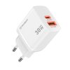 Techsuit - Wall Charger Duonix30W (CH1) nabíjačka Type-C + USB, cestovná, 30W – biela