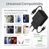 Lito - Wall Charger LC15T sieťová nabíjačka (USB-C kábel v balení, USB-C + USB, PD20W, GaN technológia, nehorľavý PC materiál, EU vidlica) - čierna